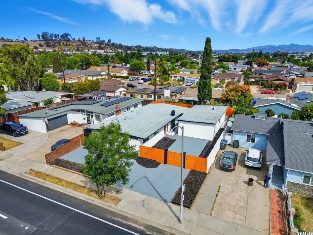 Aerial View Main Home And Adu El Cajon Home Remodel