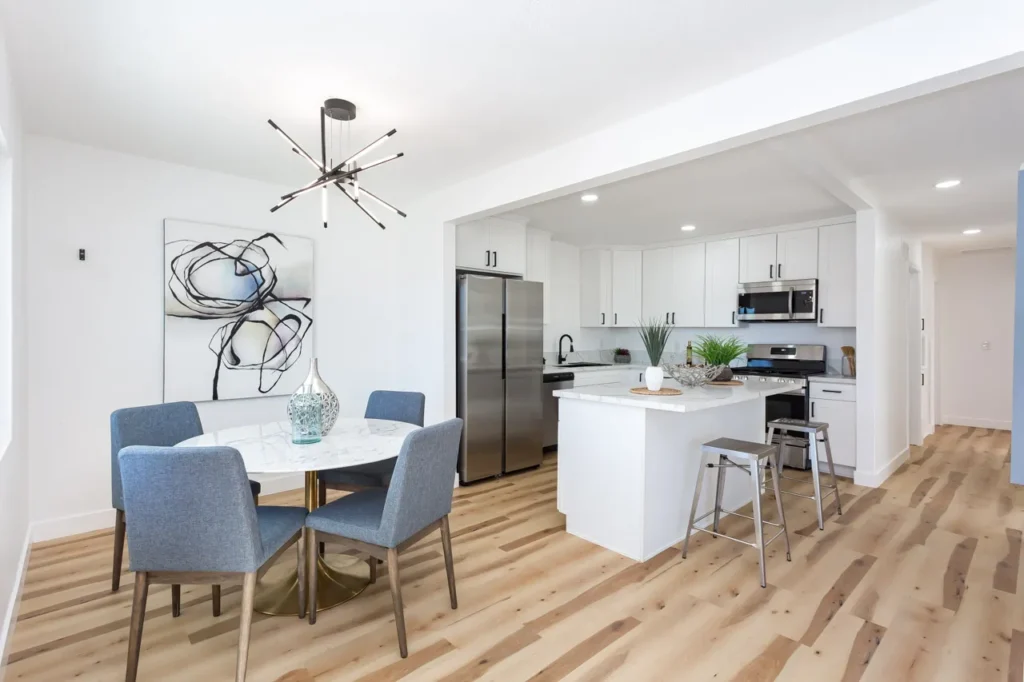 Dining And Open Kitchen Lemon Grove Home Remodel