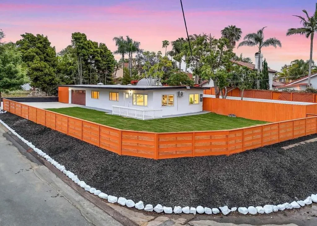 Front Yard And Privacy Fence Encinitas Home Remodel