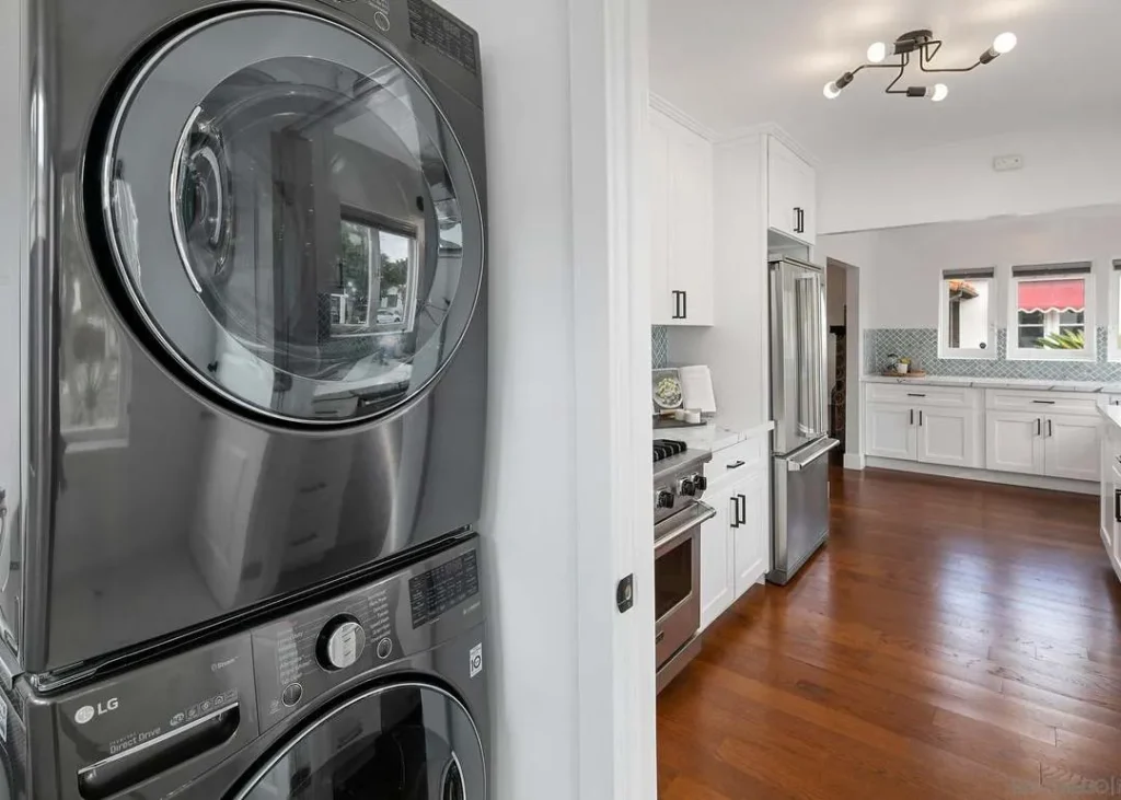 Interior Laundry And Hardwood Flooring Kensington Home Remodel