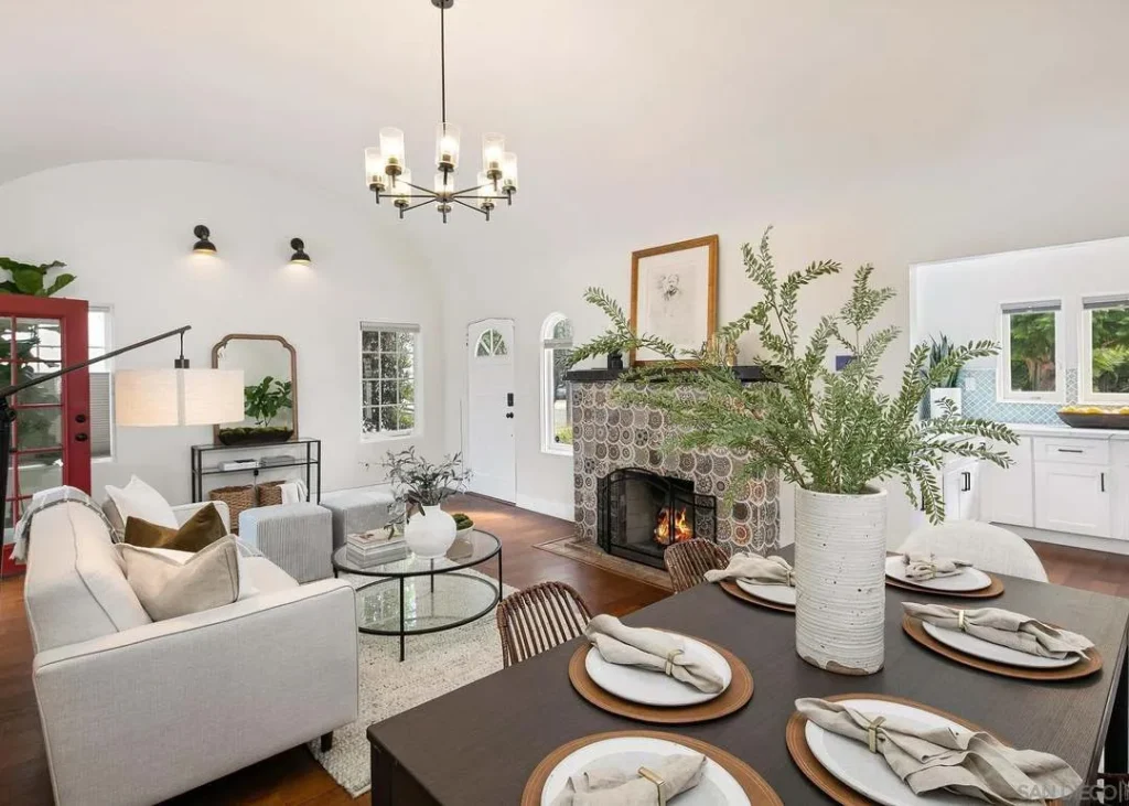 Living And Dining With Custom Historical Windows Kensington Home Remodel