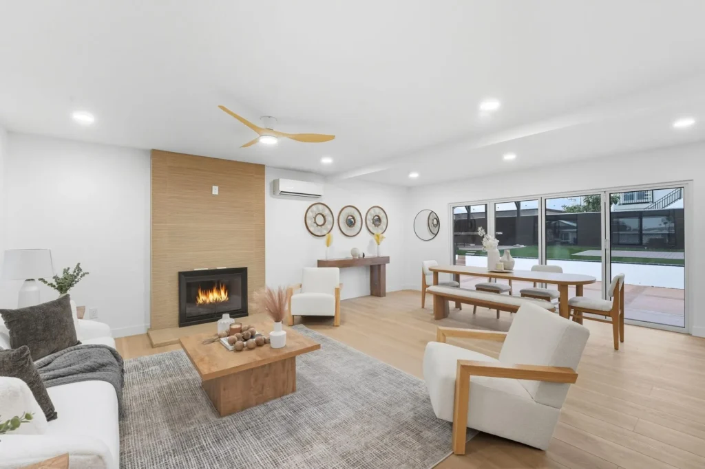 Living Room And Fireplace San Diego Home Remodel
