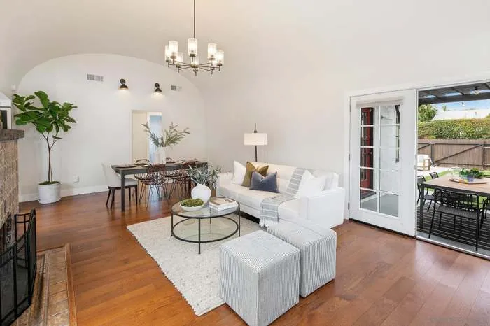 Living Room Opens To Pergola Patio Kensington Home Remodel