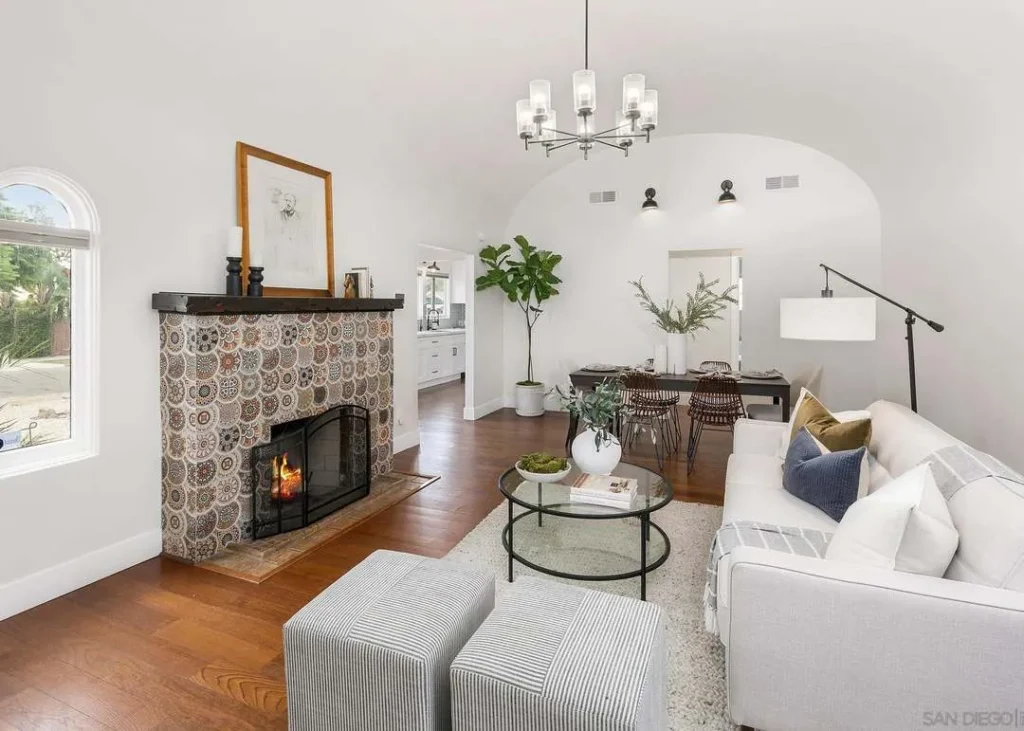 Open Living To Dining And Kitchen Kensington Home Remodel