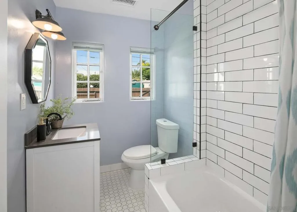 Updated Bathroom With Subway Tile Kensington Home Remodel