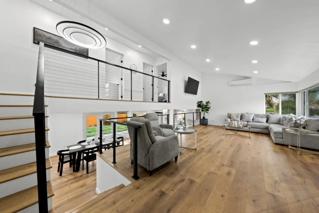 Vaulted Open Living Area La Mesa Full Home Remodel
